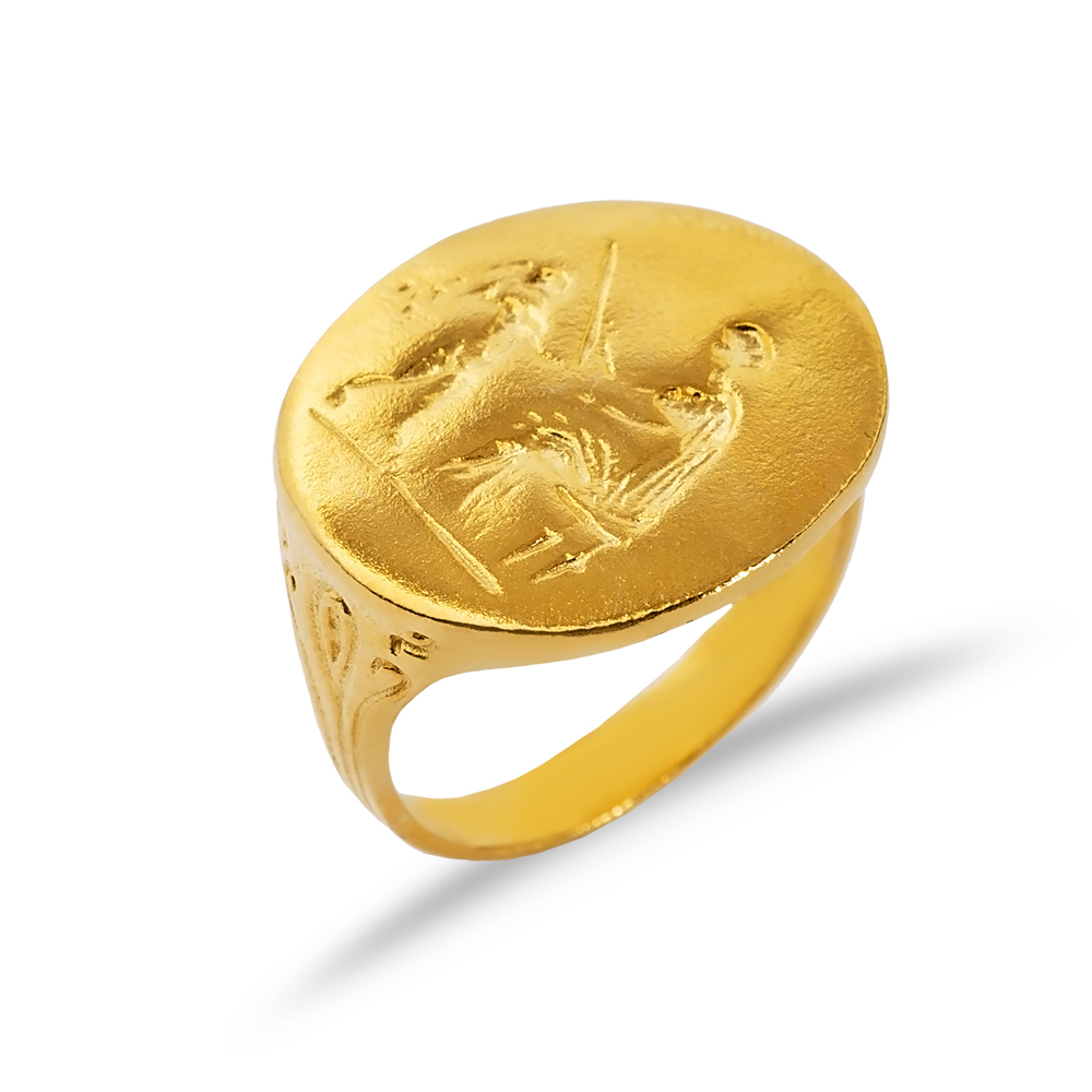 Ancient Signet Design 22K Vintage Ring