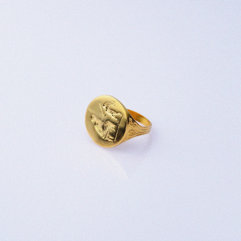 Ancient Signet Design 22K Vintage Ring