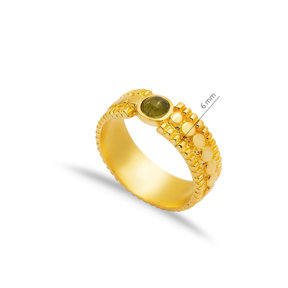 Tourmaline Stone 22K Vintage Ring
