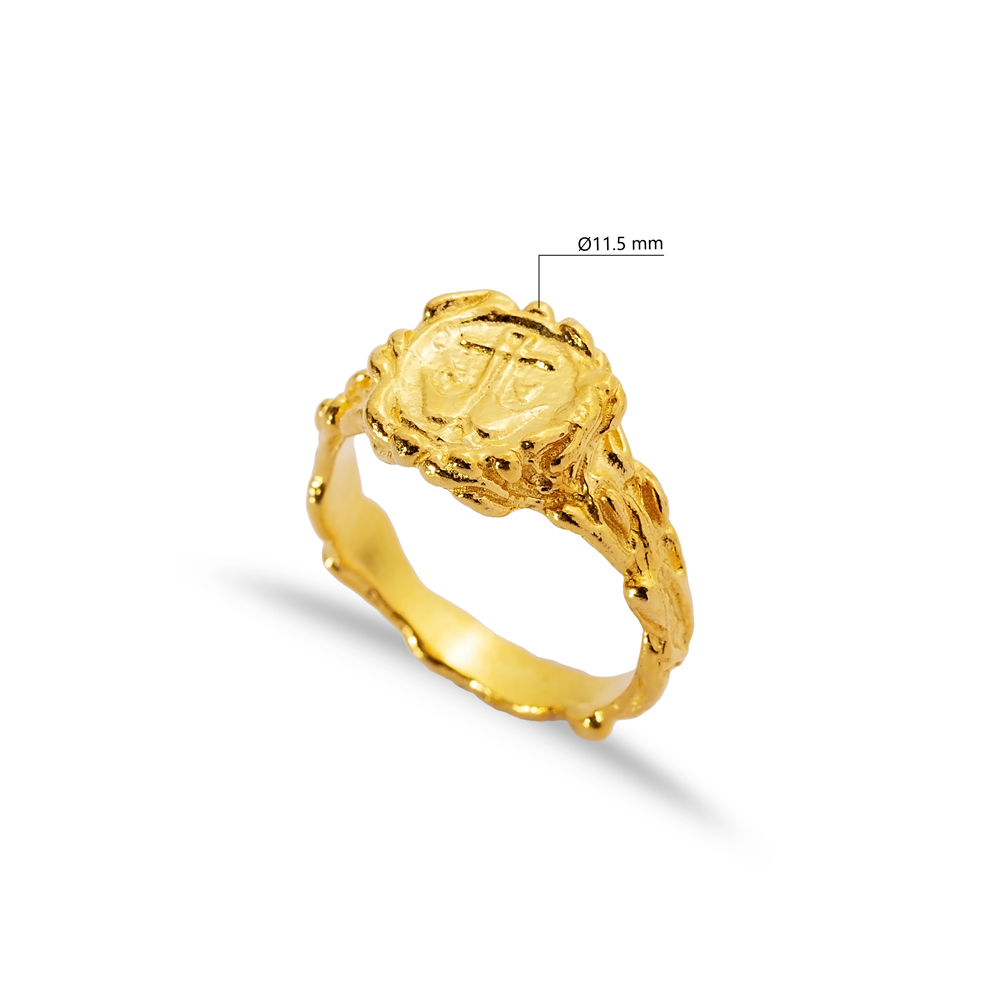 22K Gold Ancient Justice Libra Vintage Ring