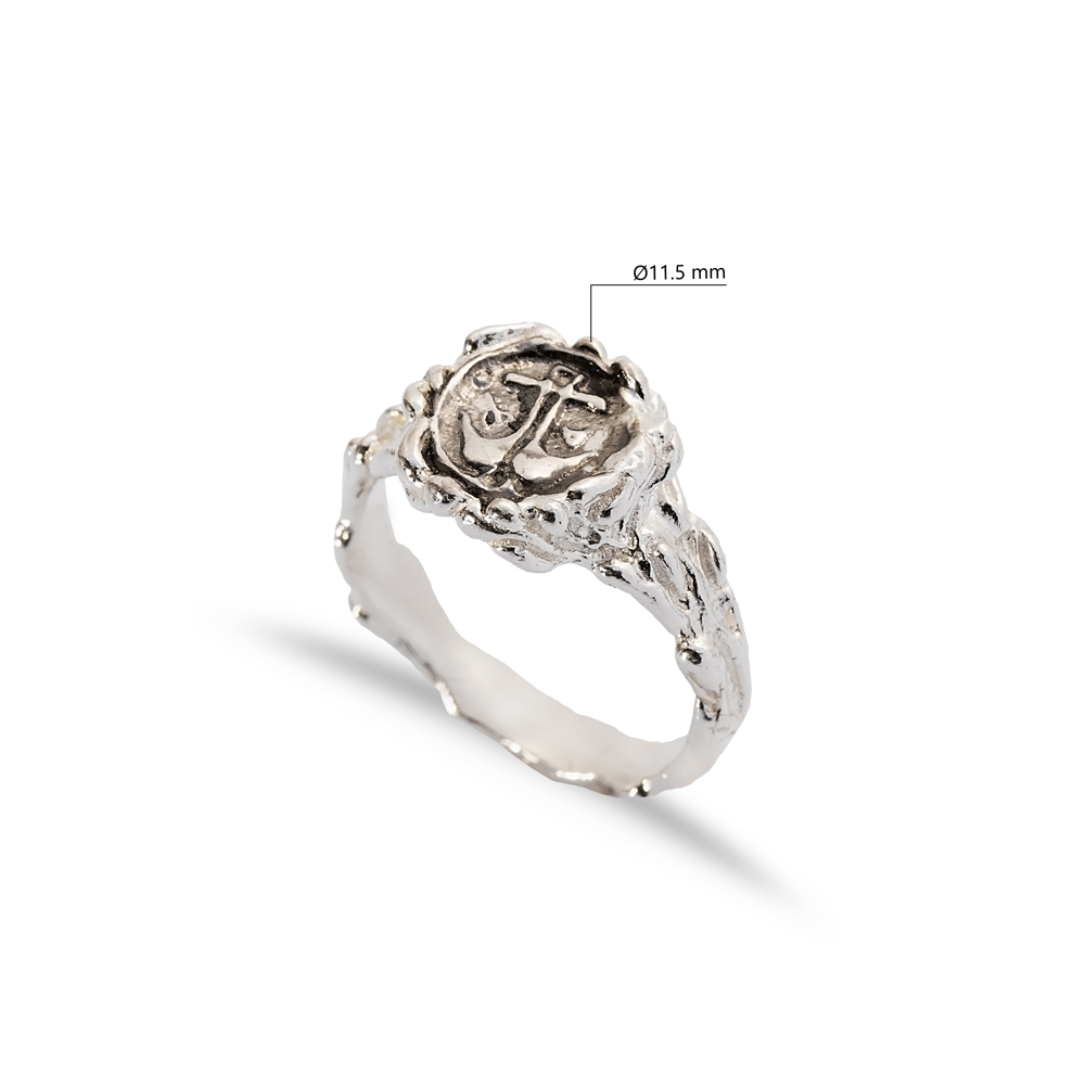 Oxidized Justice Libra Symbol Vintage Ring