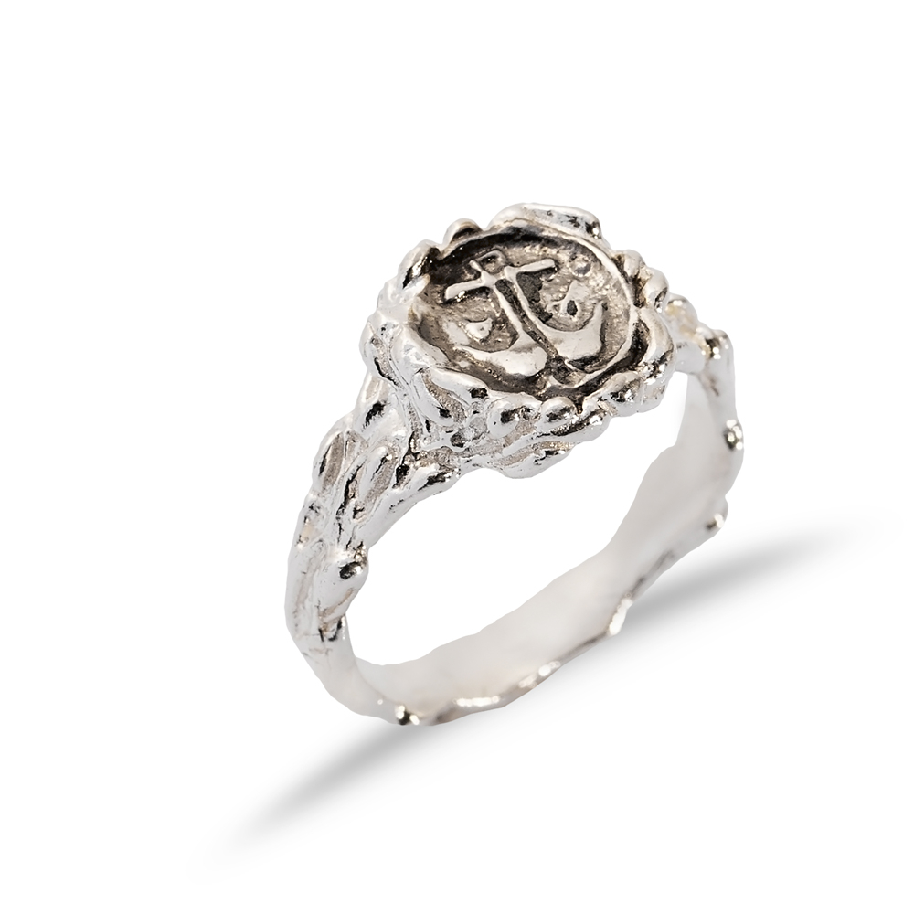Oxidized Justice Libra Symbol Vintage Ring