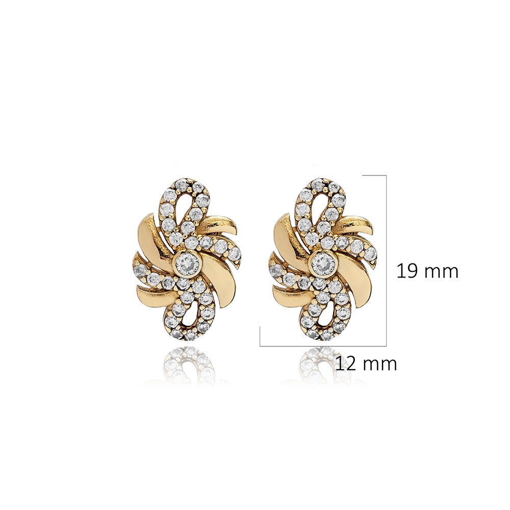 Clear CZ Flower Authentic Earrings