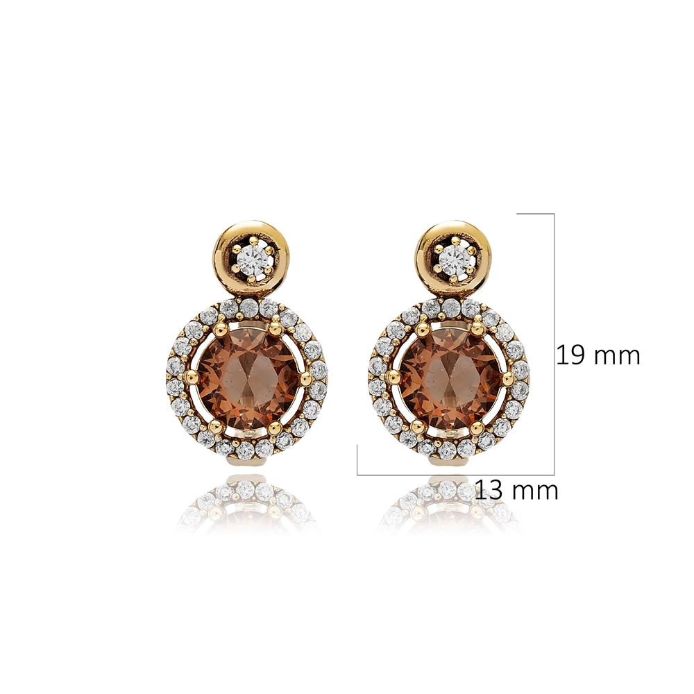 Zultanite Round Design Authentic Earrings
