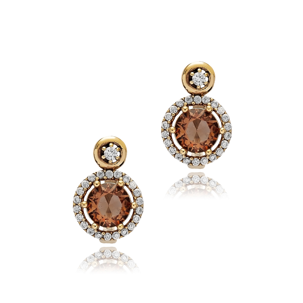 Zultanite Round Design Authentic Earrings