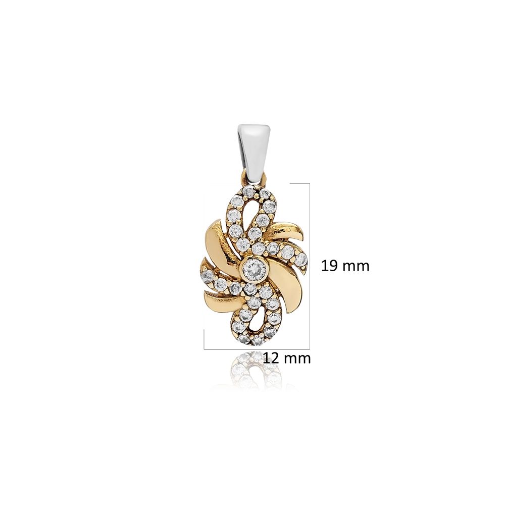 Clear CZ Flower Authentic Pendant