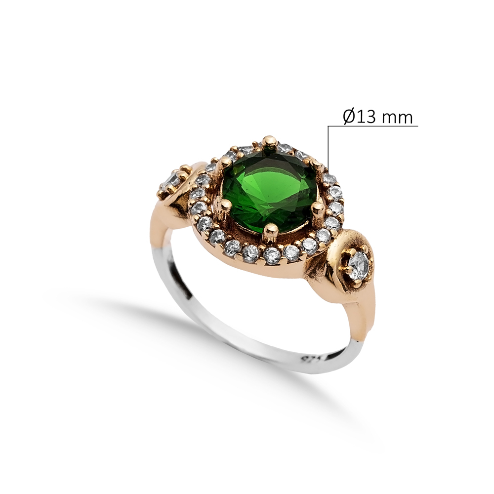 Emerald Round Turkish Ottoman Authentic Ring