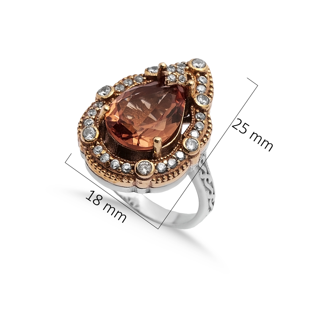 Zultanite Pear Ottoman Authentic Ring