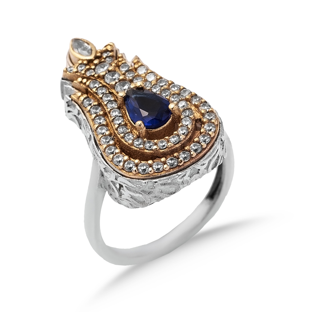 Sapphire Tulip Ottoman Authentic Ring