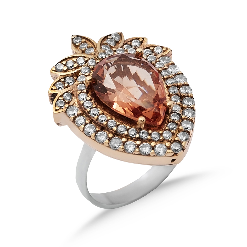 Zultanite Pear Silver Ottoman Authentic Ring
