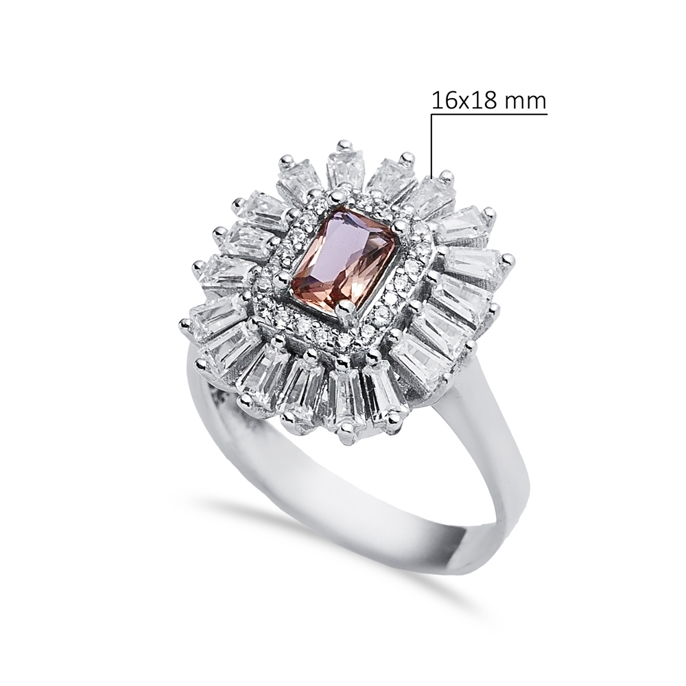 Baguette Cluster Wholesale Silver Zultanite Ring