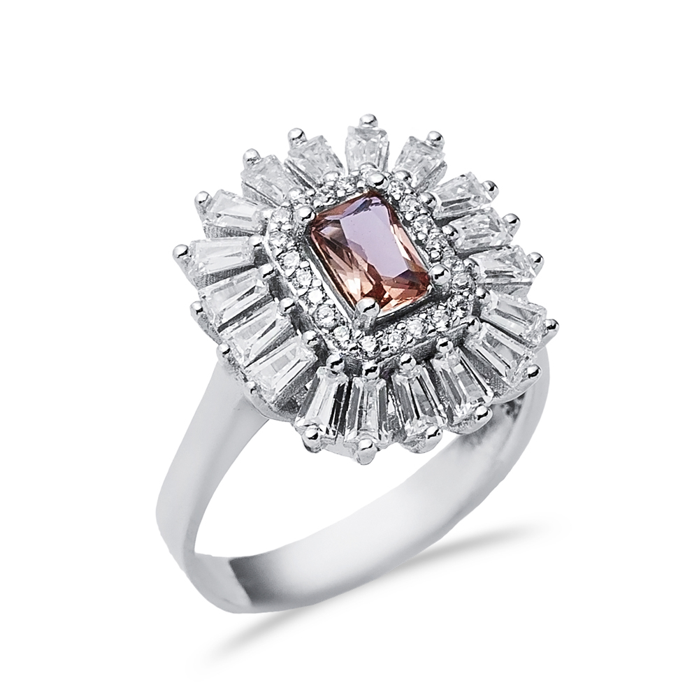 Baguette Cluster Wholesale Silver Zultanite Ring