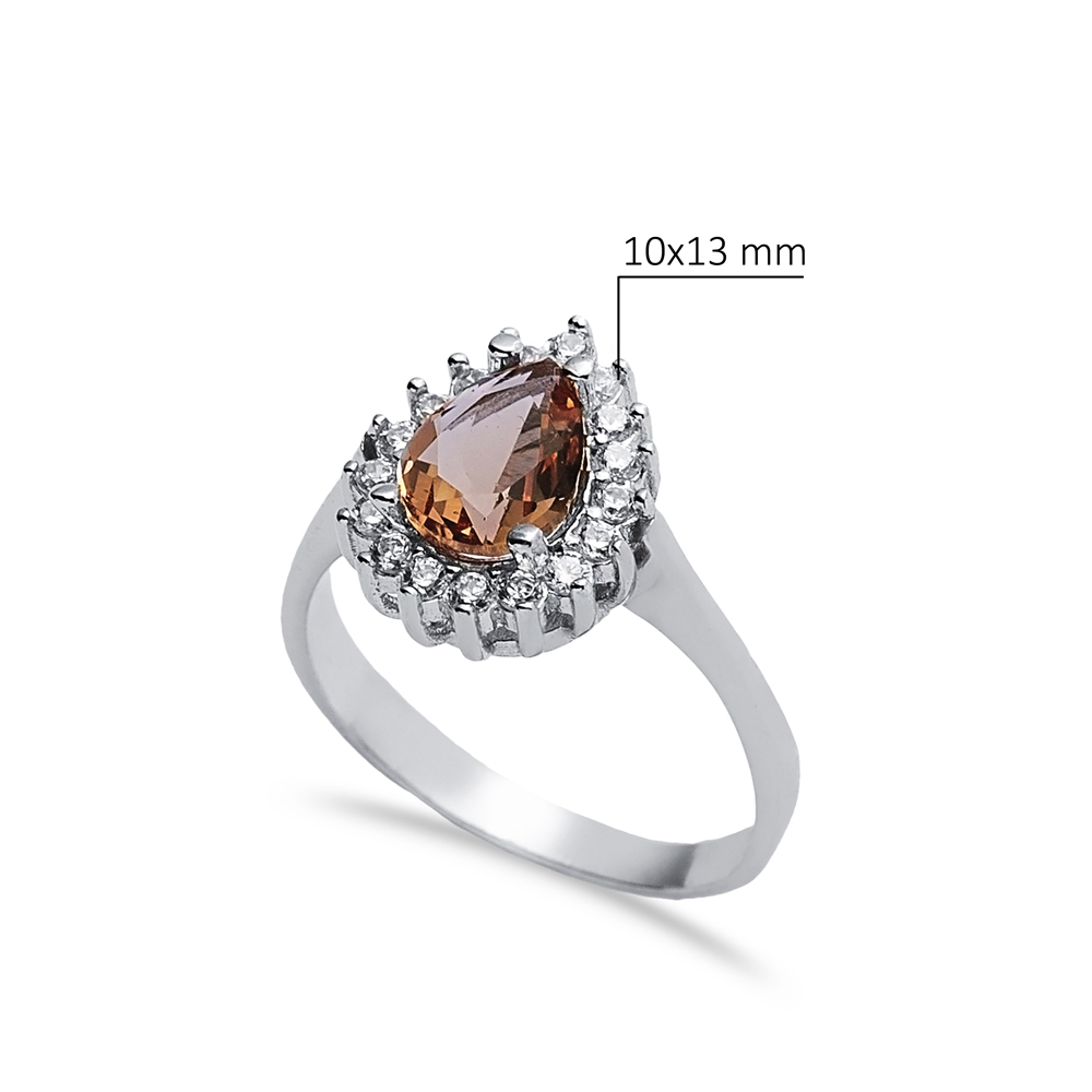 Pear Shape Handmade Cluster Zultanite Ring
