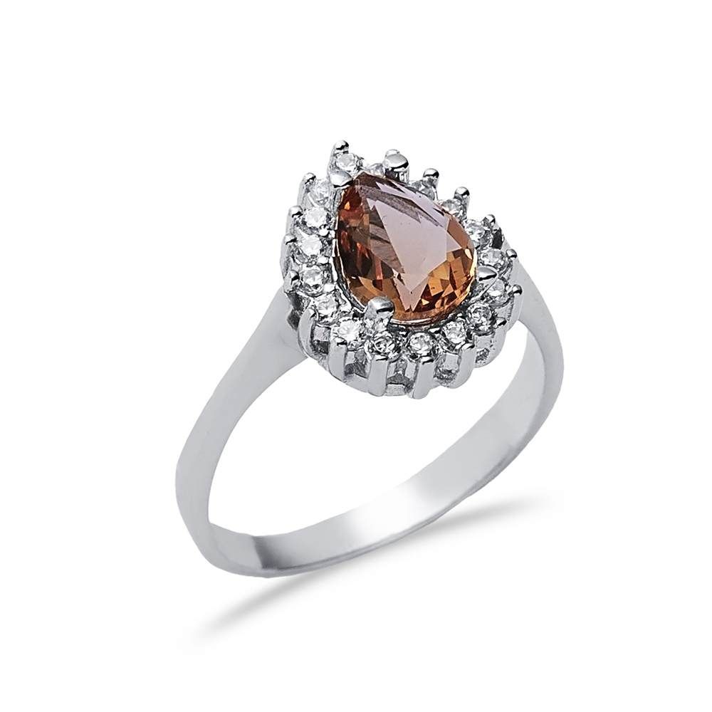 Pear Shape Handmade Cluster Zultanite Ring
