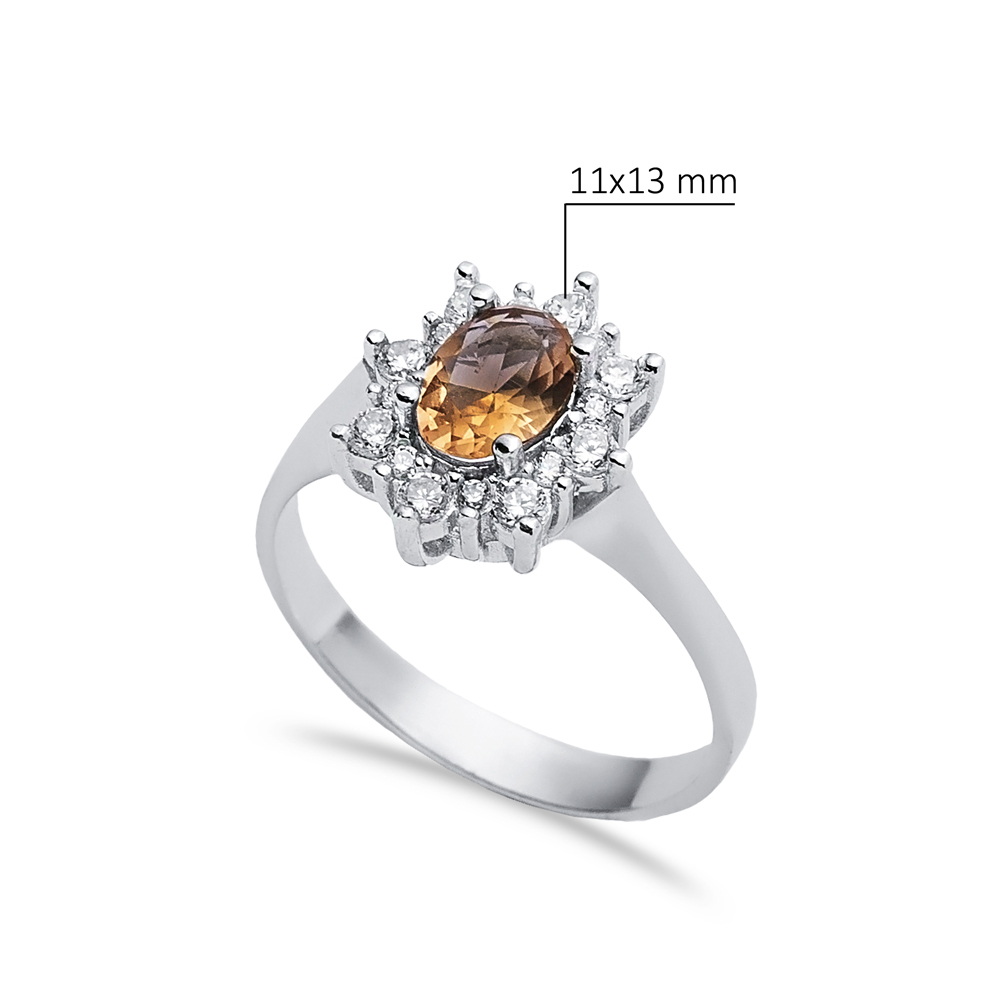 Oval Shape Handmade Cluster Zultanite Ring