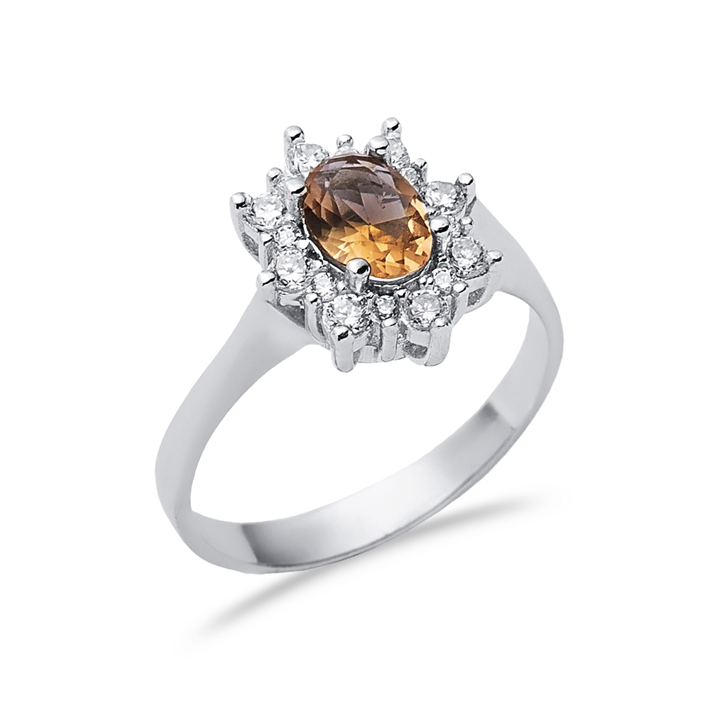 Oval Shape Handmade Cluster Zultanite Ring