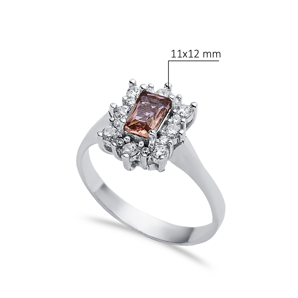 Rectangle Shape Handmade Cluster Zultanite Ring