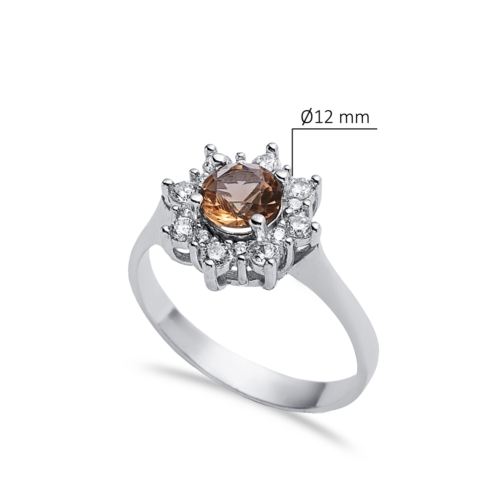 Round Shape Handmade Cluster Zultanite Ring