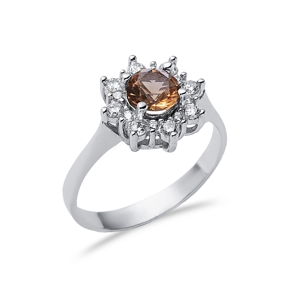 Round Shape Handmade Cluster Zultanite Ring