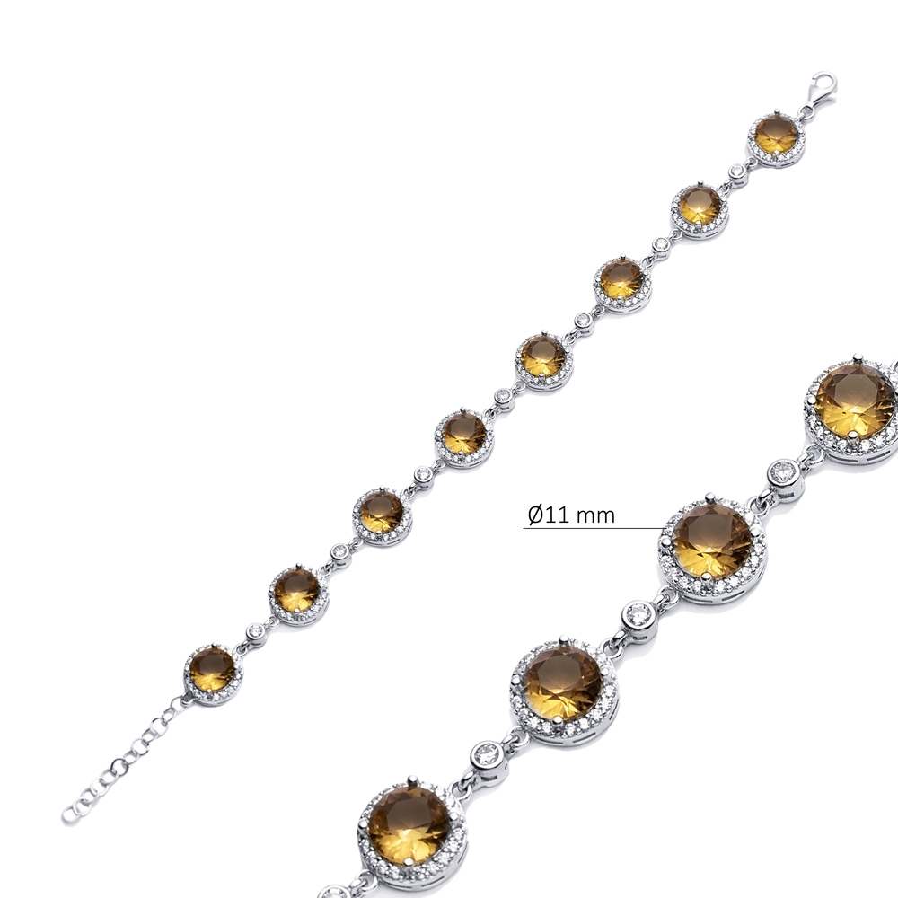 Zultanite Round Design Cluster Bracelet