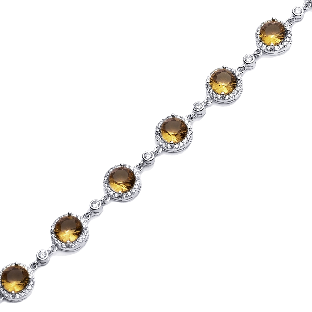 Zultanite Round Design Cluster Bracelet