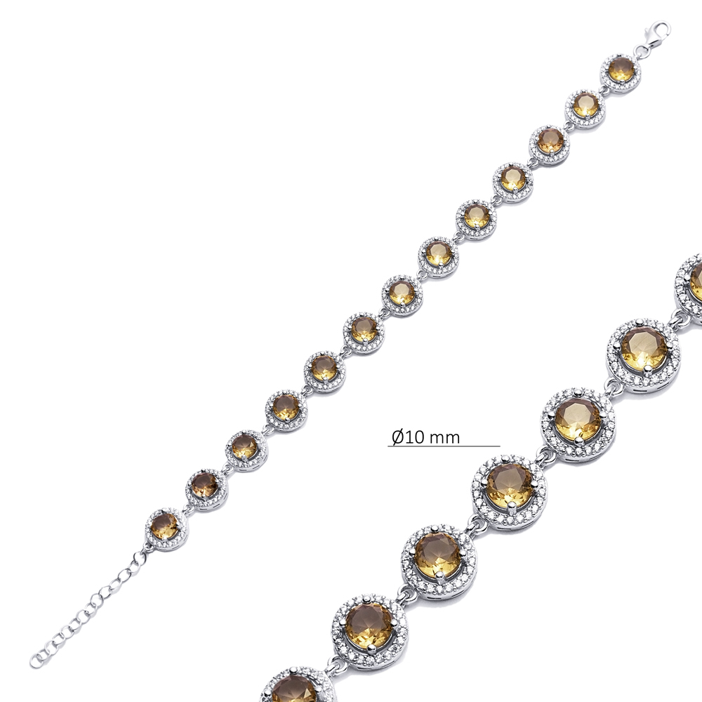 Ø10 mm Round Design Cluster Zultanite Bracelet