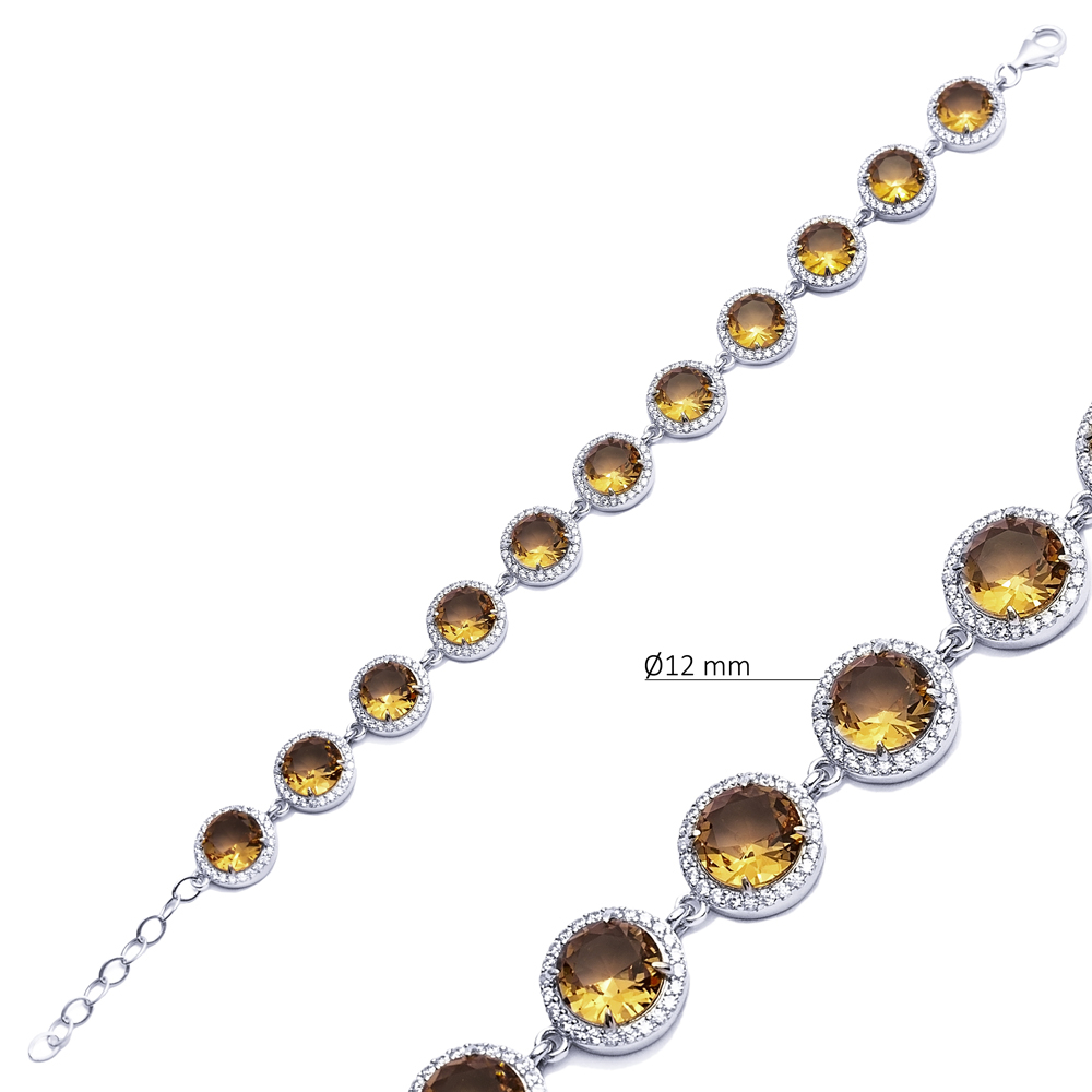 Ø12 mm Round Design Cluster Zultanite Bracelet