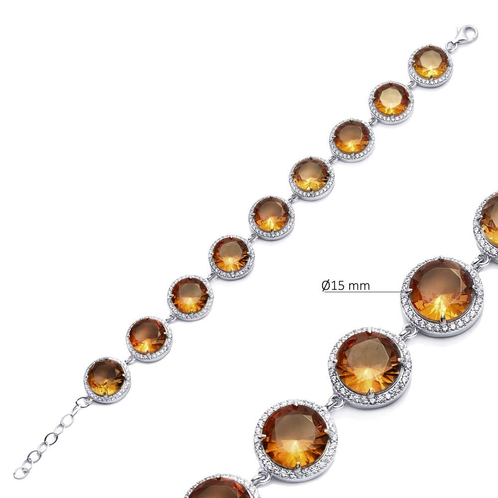 Ø15 mm Round Design Cluster Zultanite Bracelet