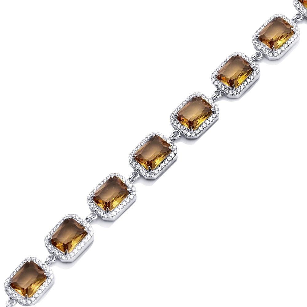 11x14 mm Baguette Cluster Zultanite Bracelet