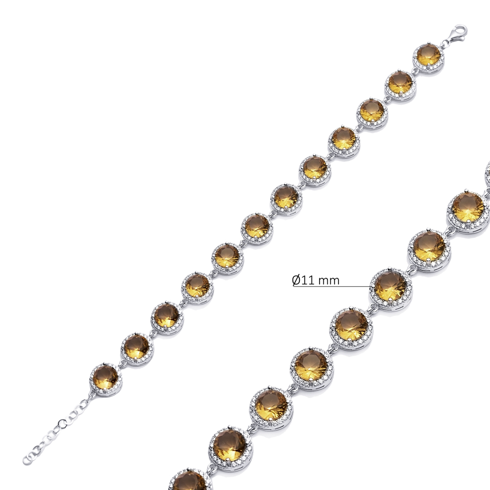 Ø11 mm Round Design Cluster Zultanite Bracelet
