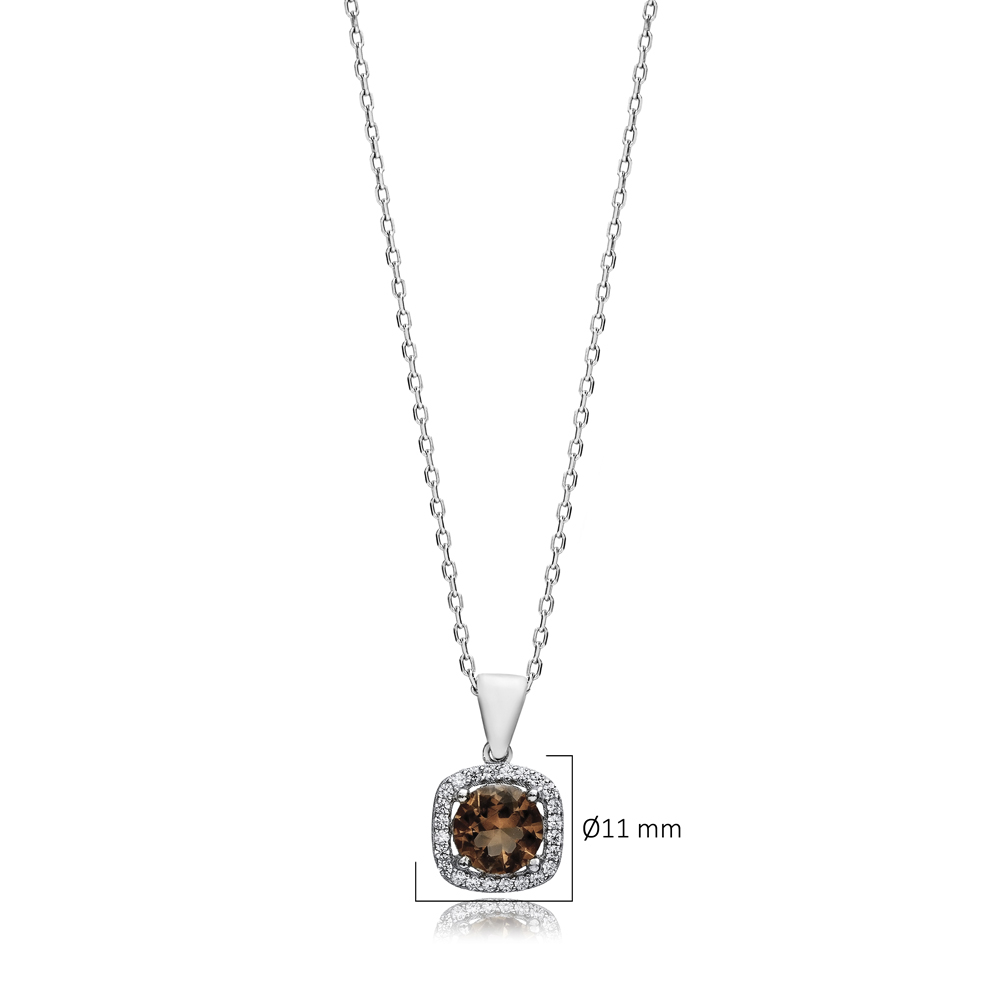 Oval Round Zultanite CZ Silver Necklace