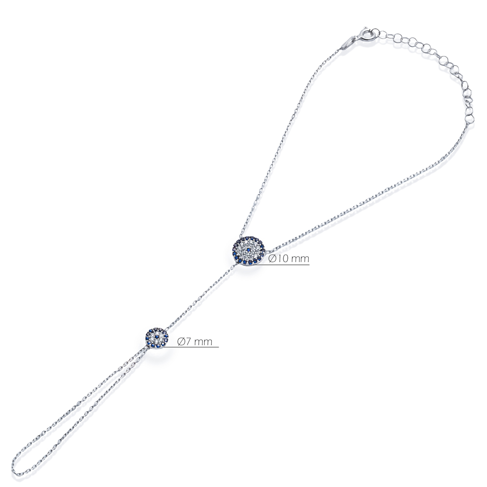 Turkish Wholesale Handmade Silver Evil Eye Slave Bracelet