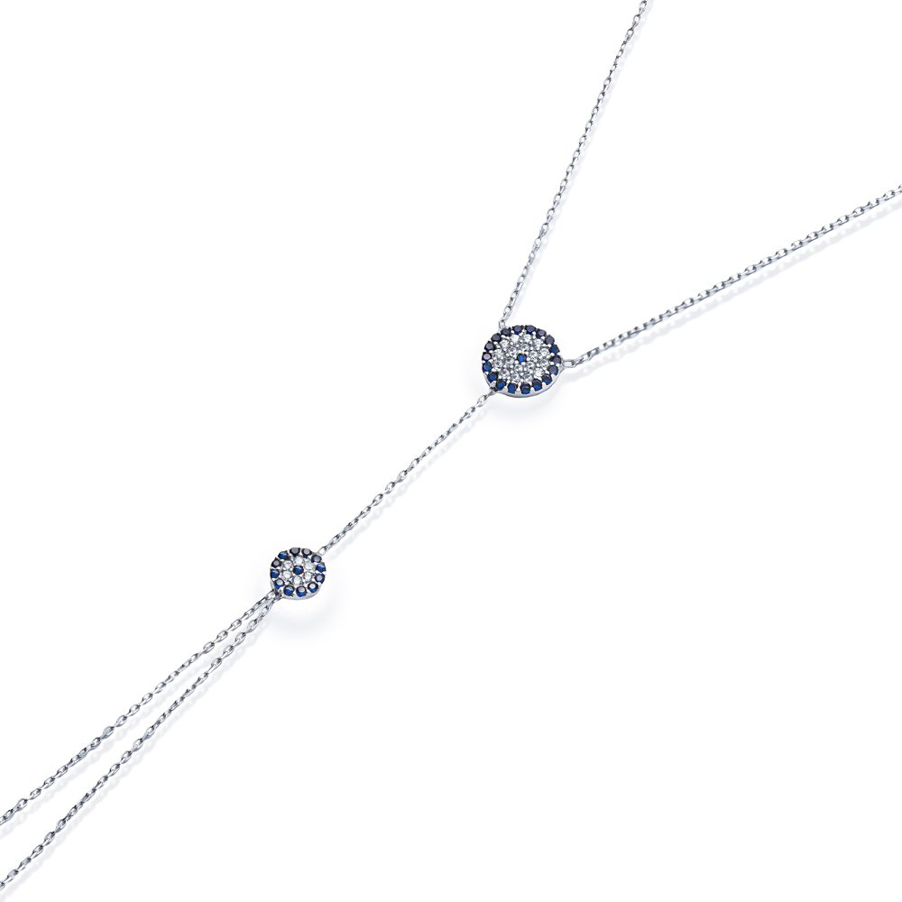 Turkish Wholesale Handmade Silver Evil Eye Slave Bracelet