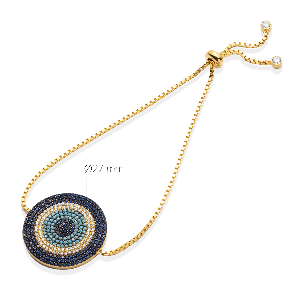 Sterling Silver Wholesale Handcraft Evil Eye Tennis Bracelet