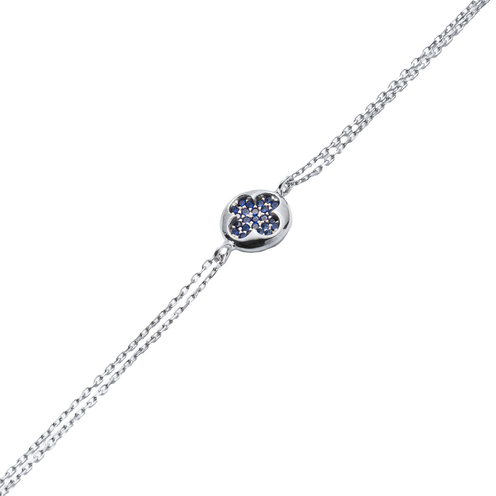 Minimalist Clover Design Turkish Wholesale 925 Sterling Silver Charm Bracelet