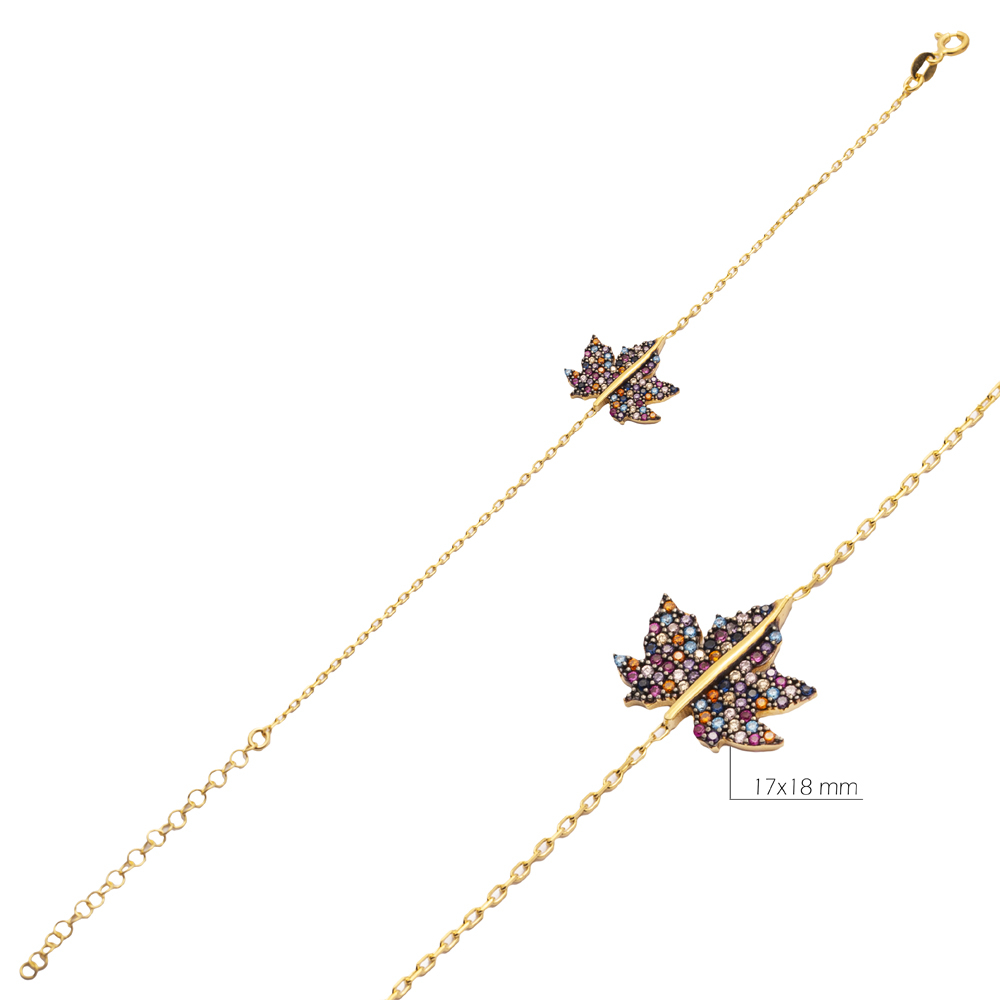Grape Leaf Design Bracelet Handcrafted Wholesale 925 Sterling Silver Jewelry