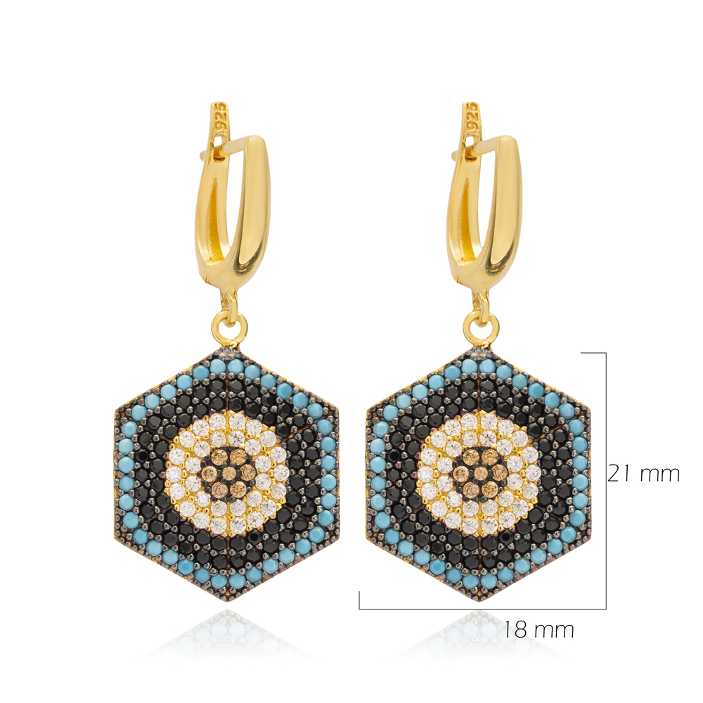 Evil Eye Earrings Turkish Wholesale 925 Sterling Silver Earring