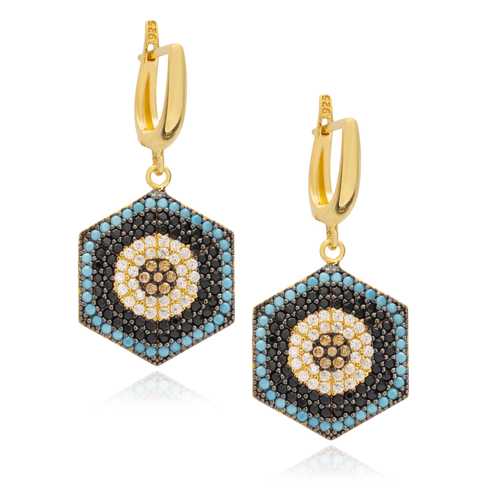 Evil Eye Earrings Turkish Wholesale 925 Sterling Silver Earring