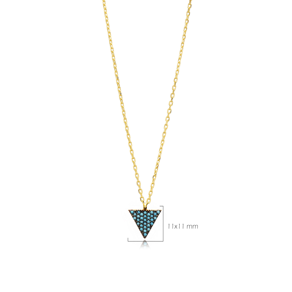 Delicate Triangle Pendant Turkish Wholesale Sterling Silver Jewelry