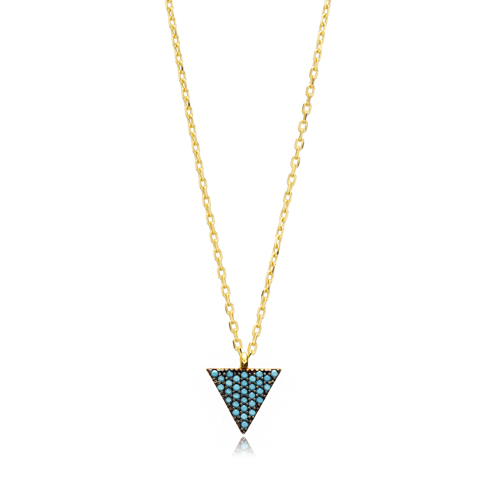 Delicate Triangle Pendant Turkish Wholesale Sterling Silver Jewelry
