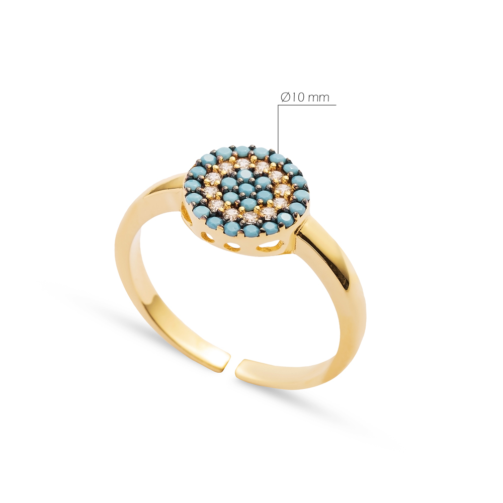 Minimal Round Ring Evil Eye Wholesale Handmade 925 Sterling Silver