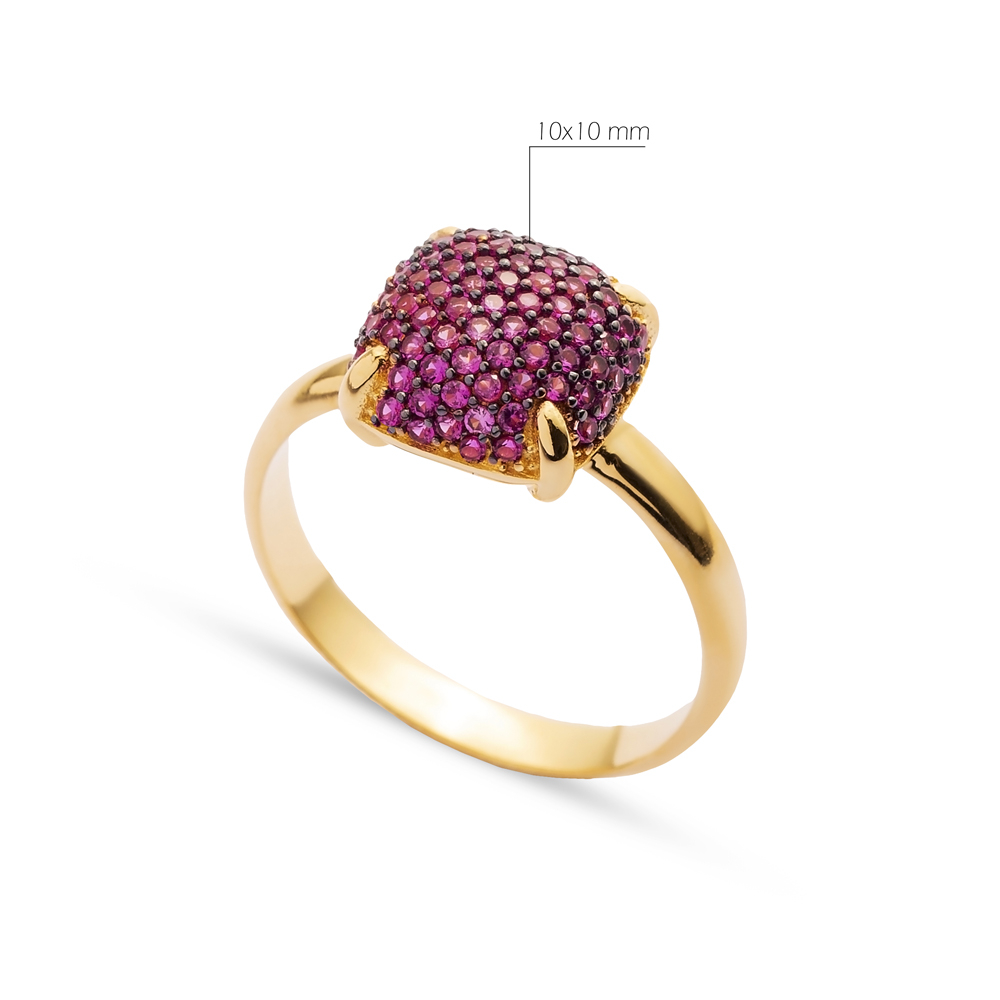 Cushion Shape Ring Wholesale Handmade 925 Sterling Silver