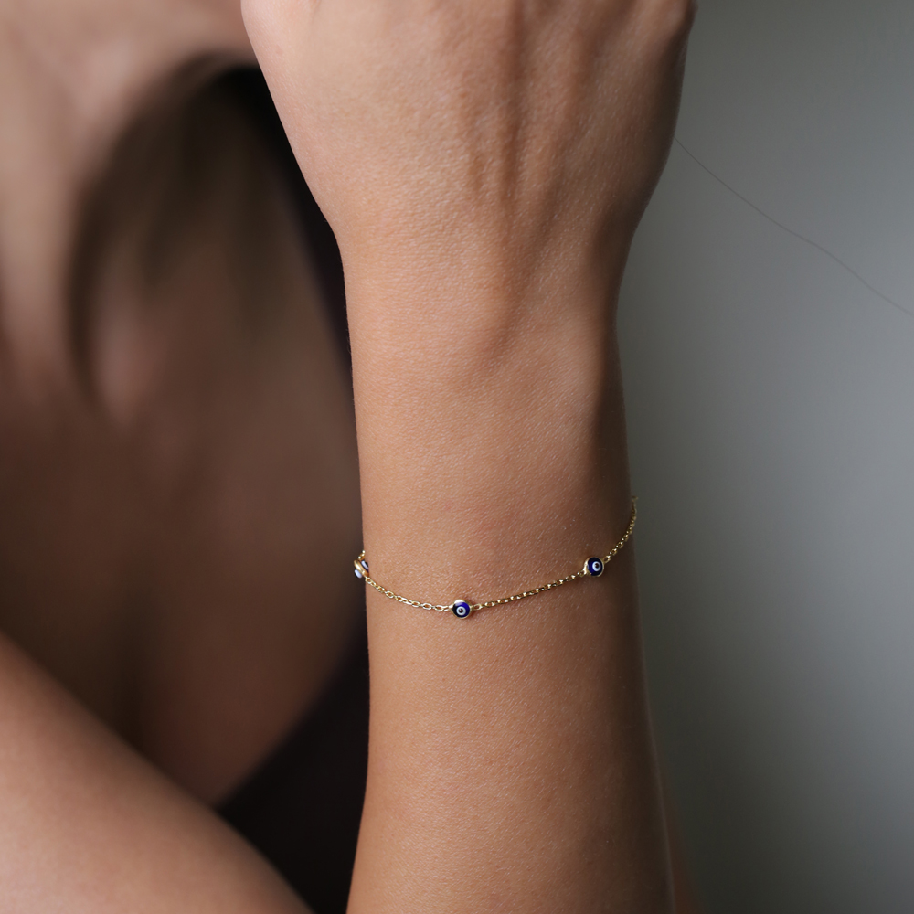 Turkish Evil Eye Design Best Selling Bracelet Handmade 925 Sterling Silver Jewelry