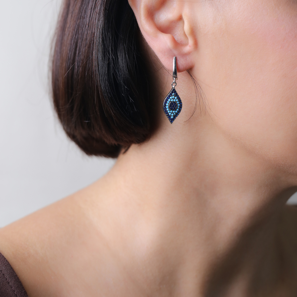 Evil Eye Earrings Turkish Wholesale 925 Sterling Silver Earring