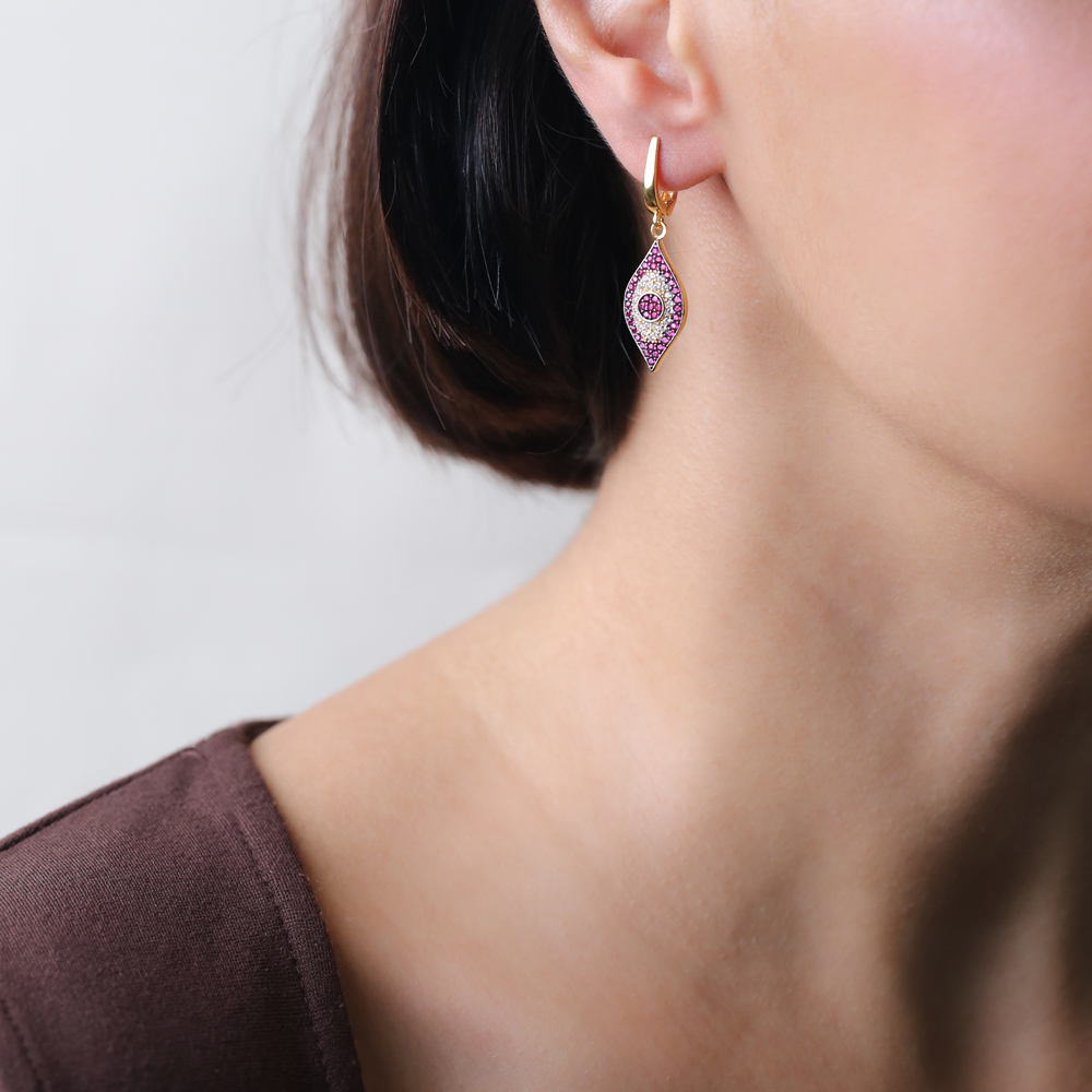 Evil Eye Earrings Wholesale 925 Sterling Silver Turkish Earring Jewelry