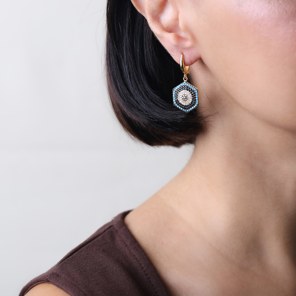 Evil Eye Earrings Turkish Wholesale 925 Sterling Silver Earring