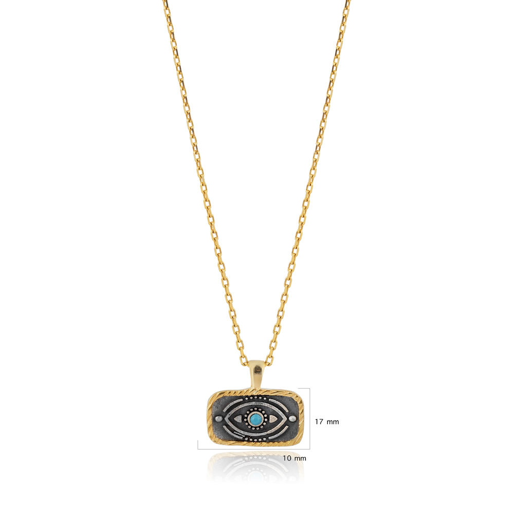 Ancient Evil Eye Design 925 Charm Necklace