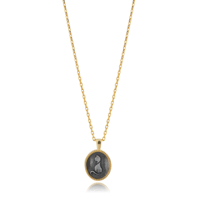 Cat Animal Design 925 Silver Charm Necklace