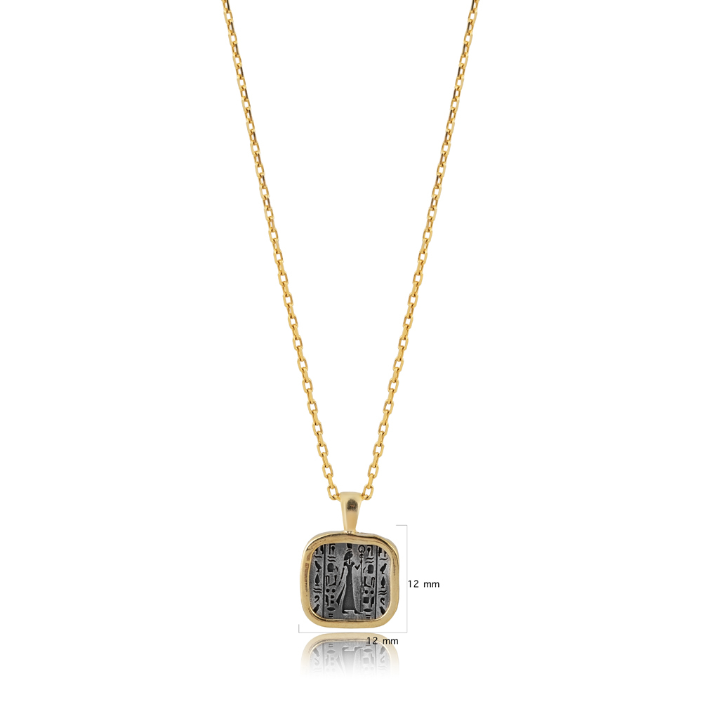 Egyptian Nefertiti Design 925 Charm Necklace