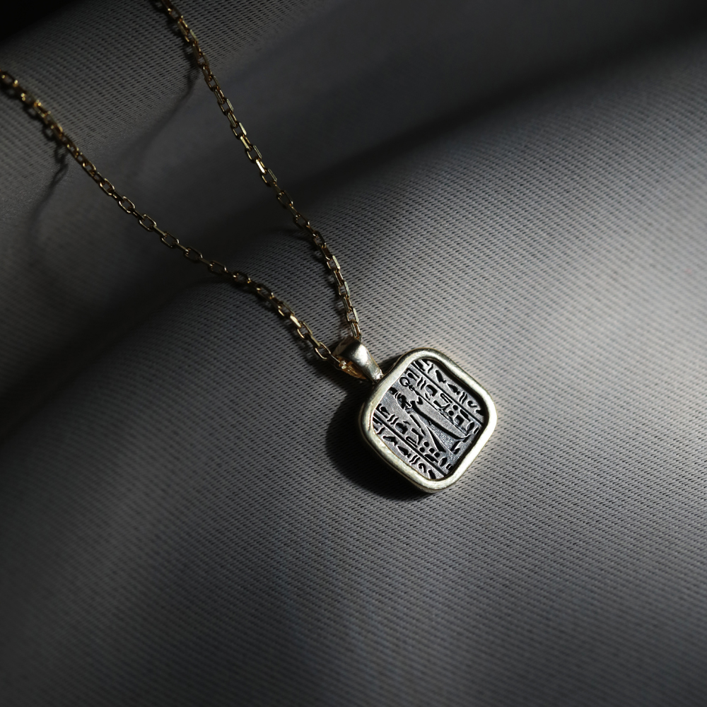 Egyptian Nefertiti Design 925 Charm Necklace